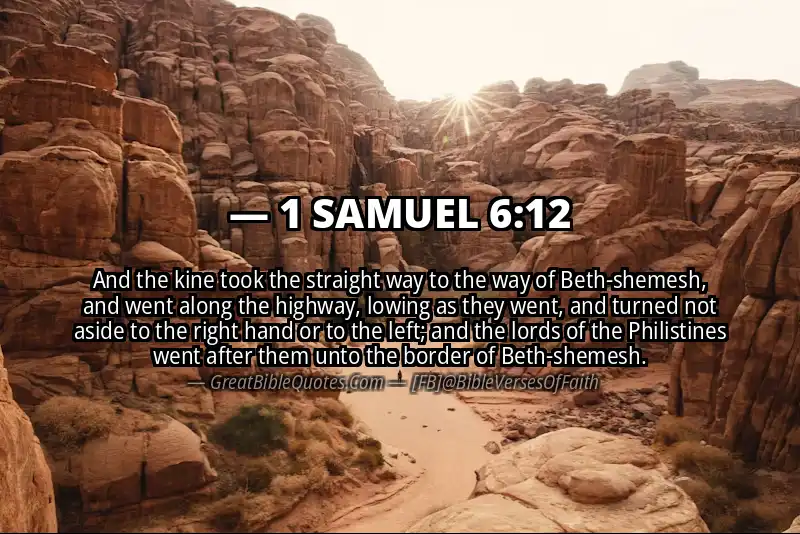 Bible verse: 1 SAMUEL 6:12 Image