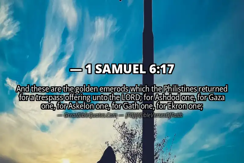 Bible verse: 1 SAMUEL 6:17 Image