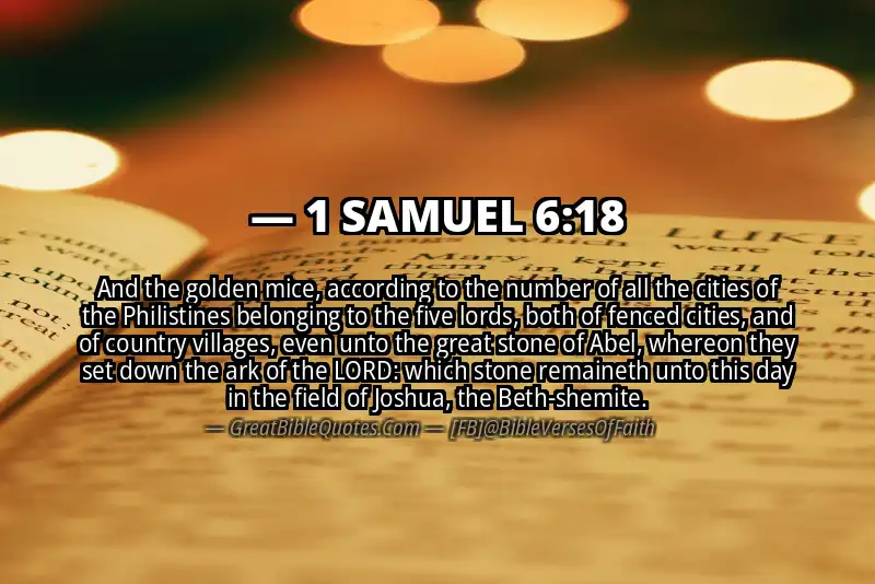 Bible verse: 1 SAMUEL 6:18 Image