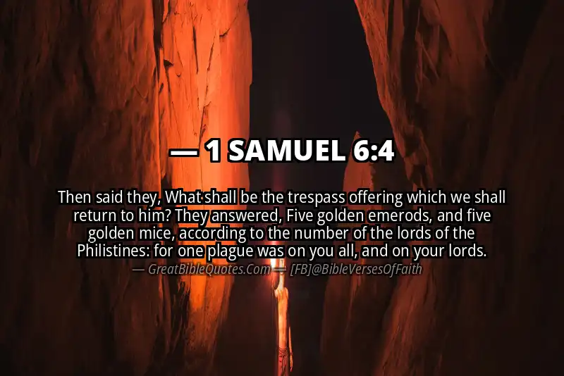 1 SAMUEL 6:4 Verse