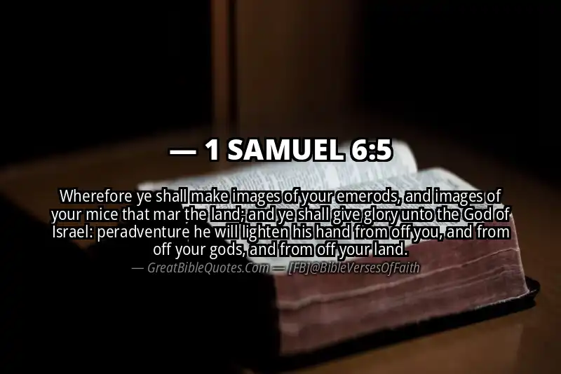 1 SAMUEL 6:5 Verse