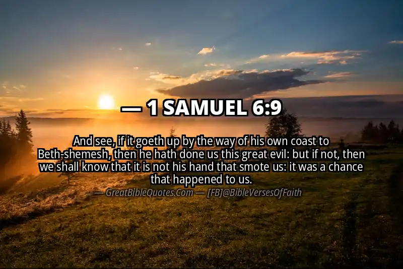 Bible verse: 1 SAMUEL 6:9 Image