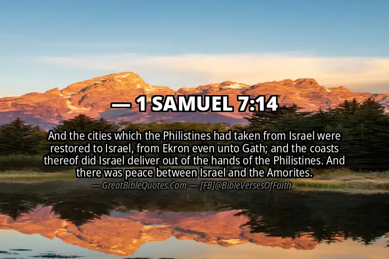 Bible verse: 1 SAMUEL 7:14 Image