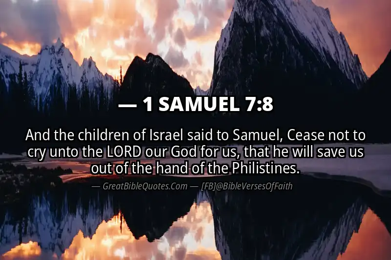 Bible verse: 1 SAMUEL 7:8 Image