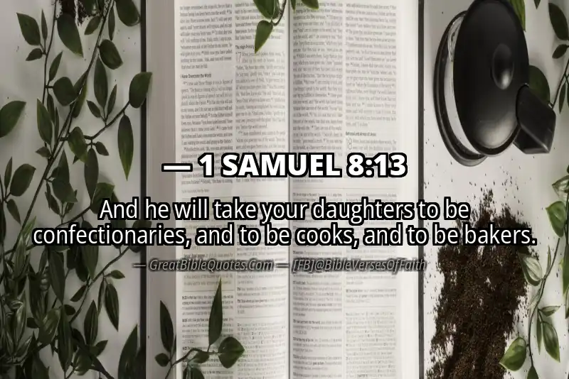 Bible verse: 1 SAMUEL 8:13 Image