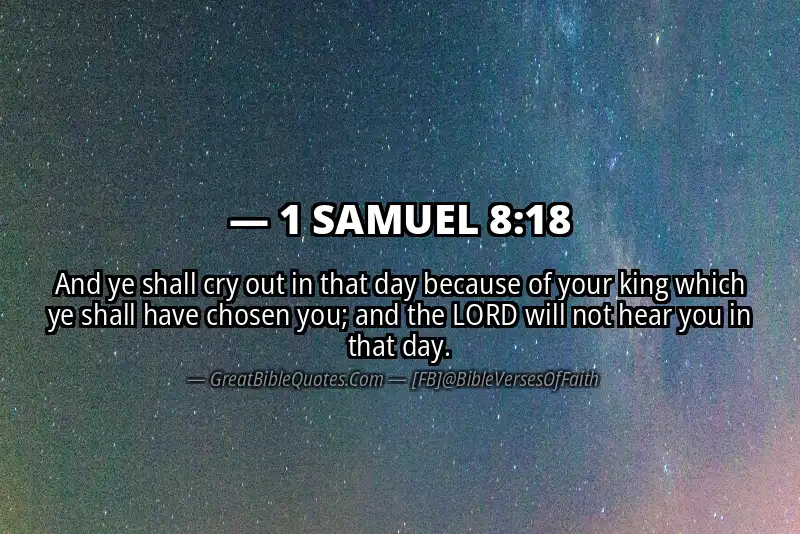 1 SAMUEL 8:18 Verse
