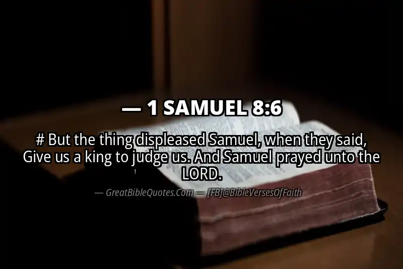 1 SAMUEL 8:6 Verse