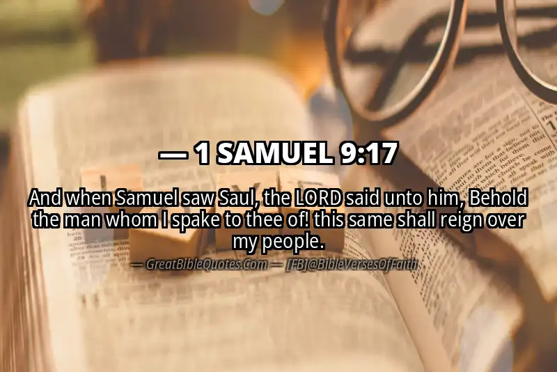 1 SAMUEL 9:17 Verse