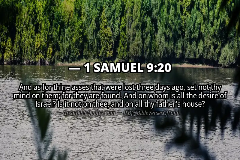1 SAMUEL 9:20 Verse