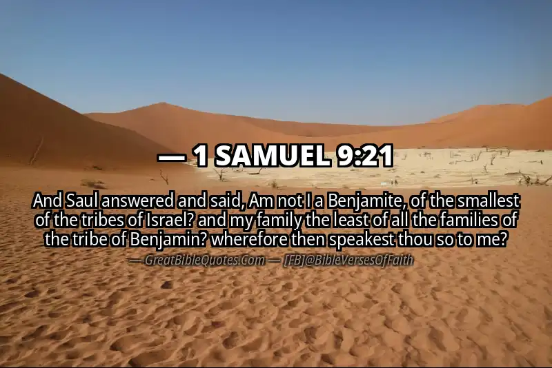 1 SAMUEL 9:21 Verse