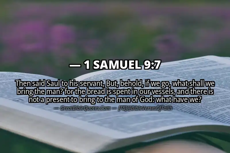 1 SAMUEL 9:7 Verse