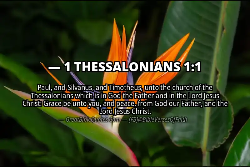 Bible verse: 1 THESSALONIANS 1:1 Image