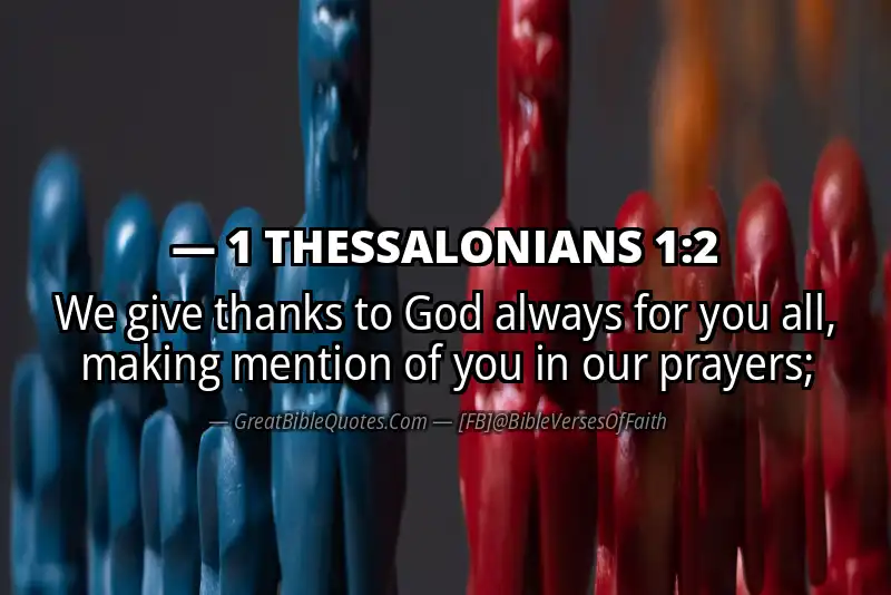 Bible verse: 1 THESSALONIANS 1:2 Image