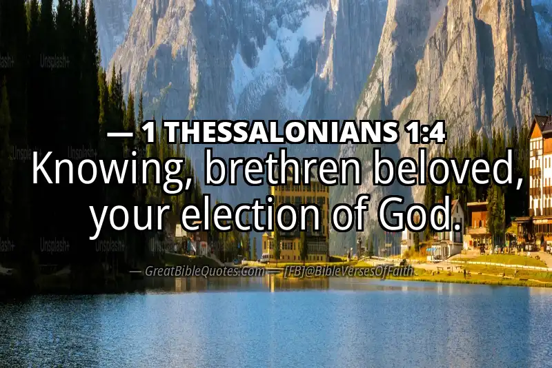 1 THESSALONIANS 1:4 Verse Image