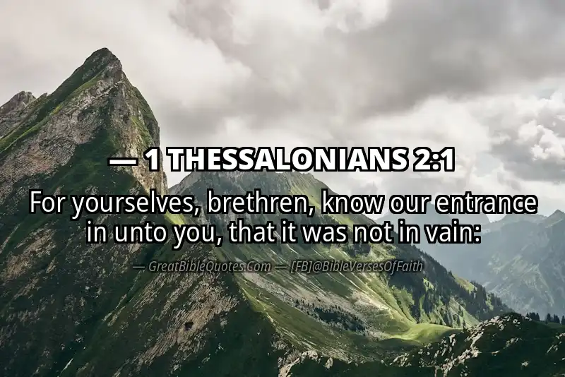 1 THESSALONIANS 2:1 Verse