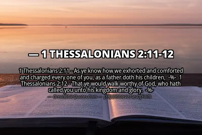 Image for 1 THESSALONIANS 2:11-12 Bible verse
