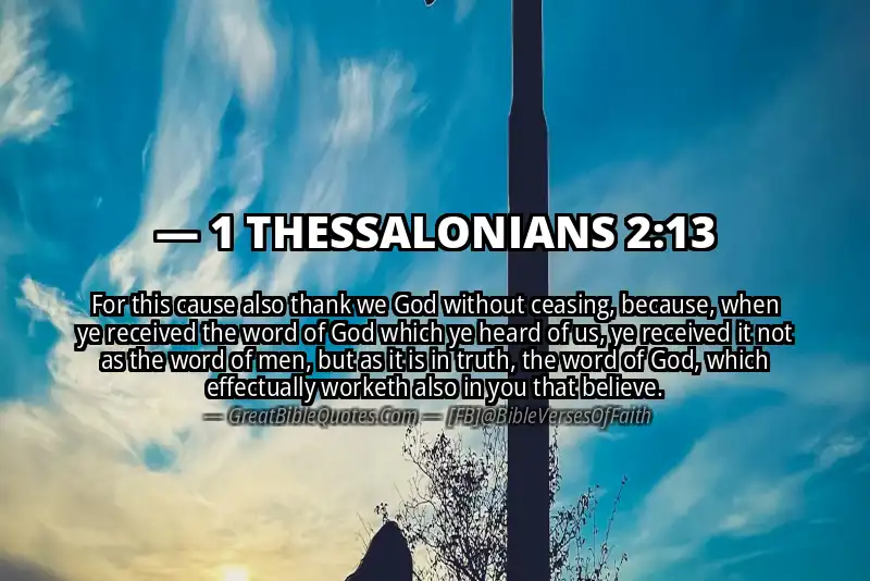 Bible verse: 1 THESSALONIANS 2:13 Image