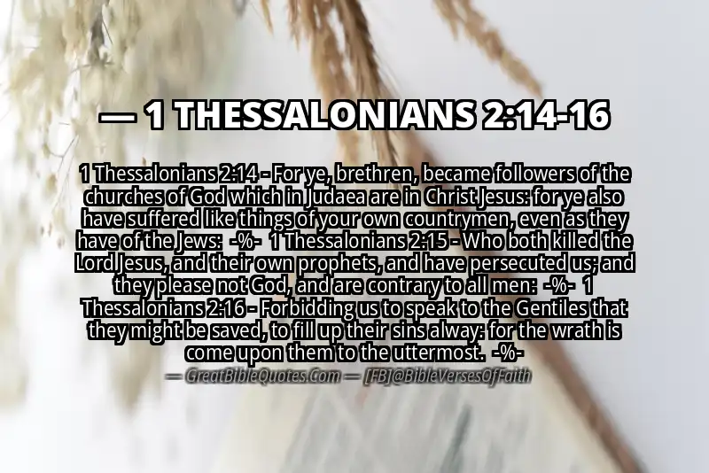 Image for 1 THESSALONIANS 2:14-16 Bible verse