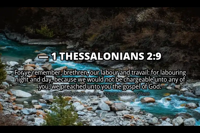 1 THESSALONIANS 2:9 Verse Image
