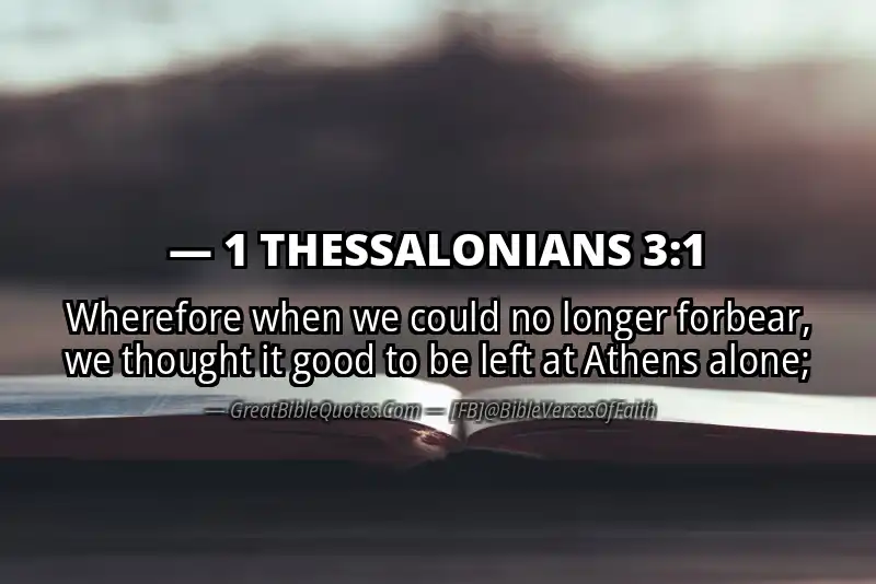Bible verse: 1 THESSALONIANS 3:1 Image
