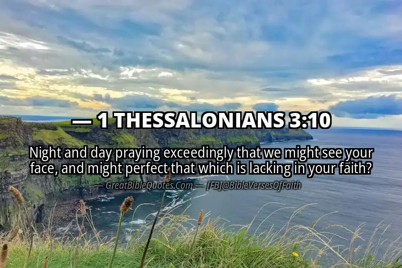 1 THESSALONIANS 3:10 Verse