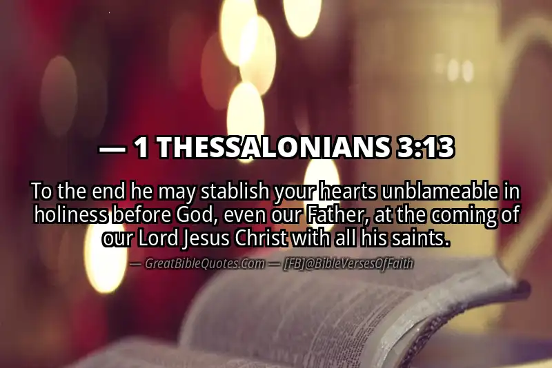 1 THESSALONIANS 3:13 Verse