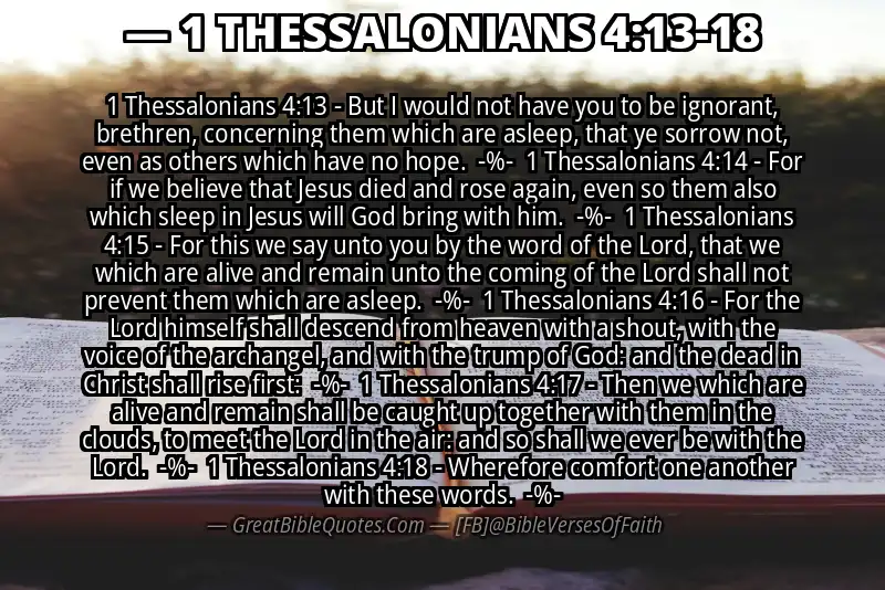 Image for 1 THESSALONIANS 4:13-18 Bible verse