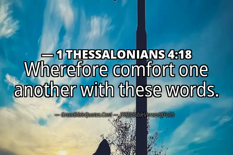Bible verse: 1 THESSALONIANS 4:18 Image