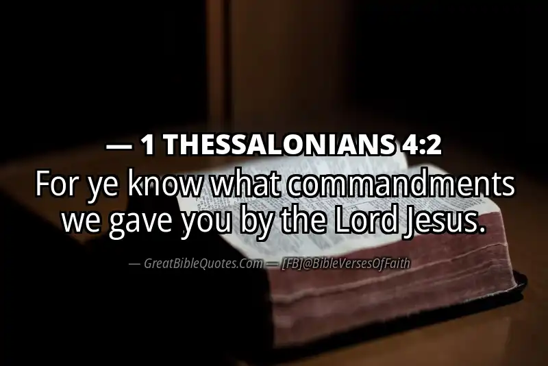 1 THESSALONIANS 4:2 Verse Image