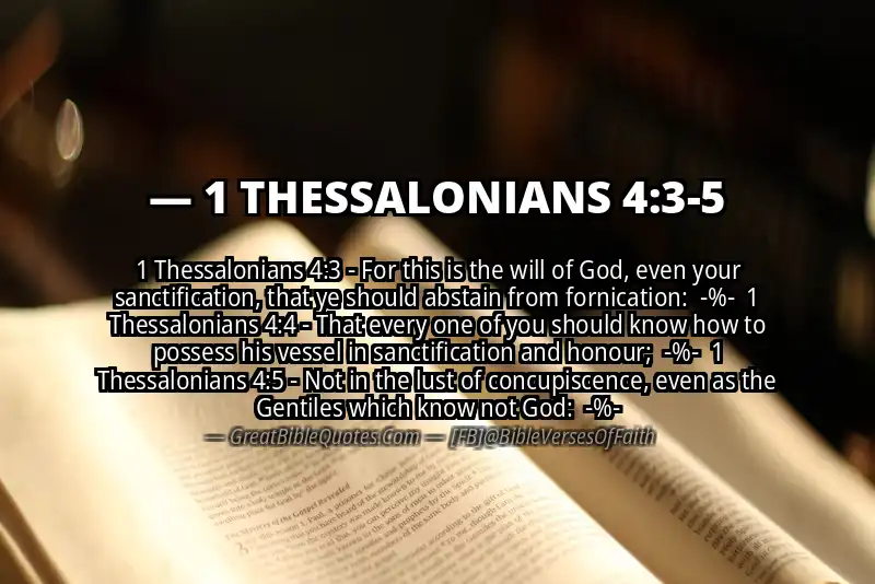 Image for 1 THESSALONIANS 4:3-5 Bible verse