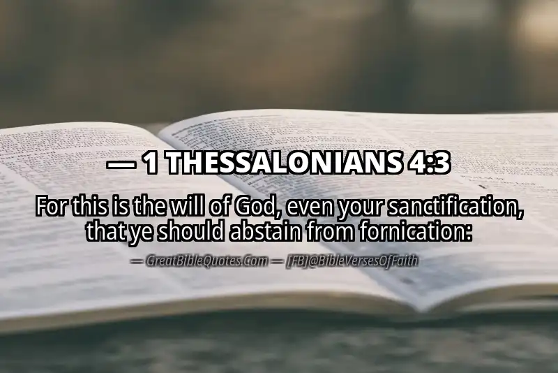 Bible verse: 1 THESSALONIANS 4:3 Image