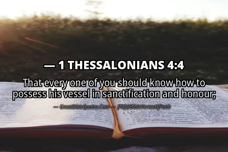Bible verse: 1 THESSALONIANS 4:4 Image
