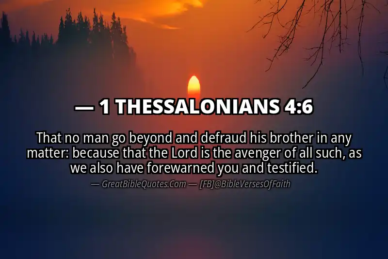 Bible verse: 1 THESSALONIANS 4:6 Image