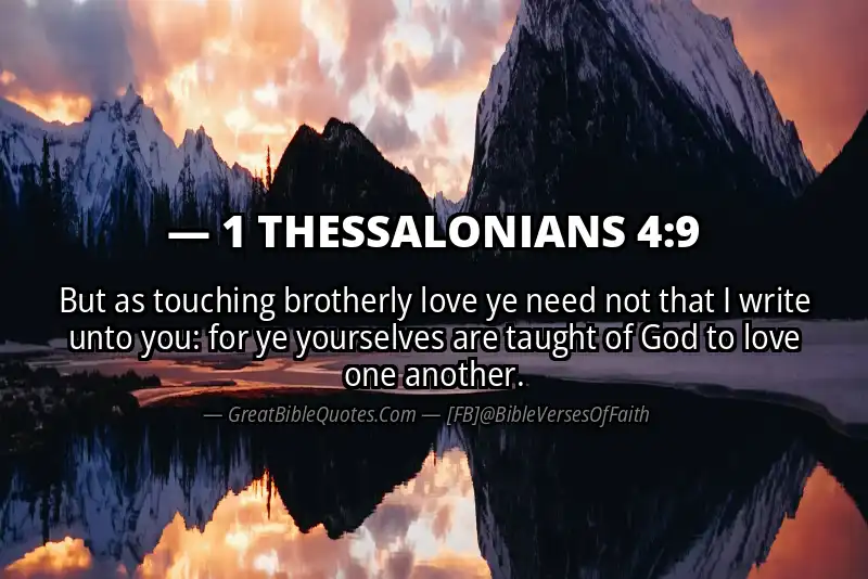1 THESSALONIANS 4:9 Verse Image