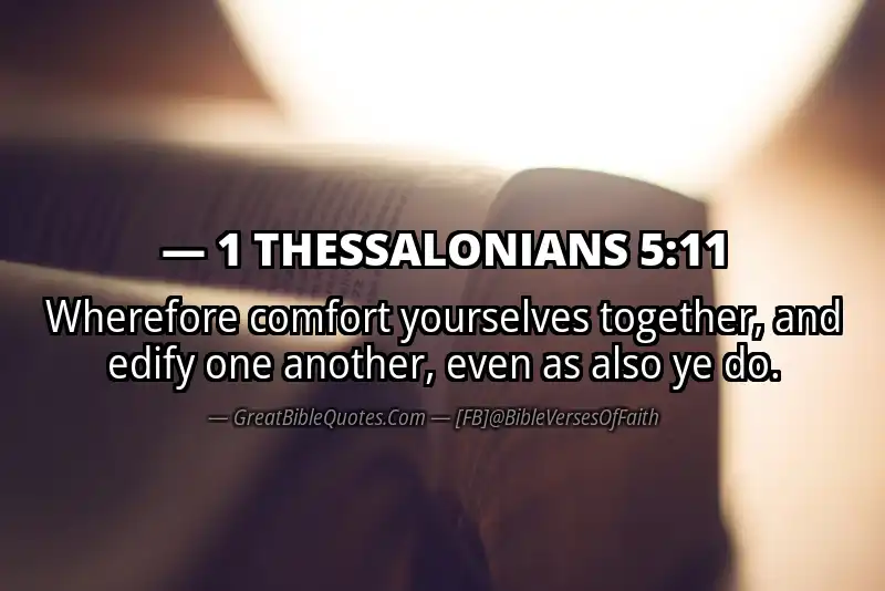 1 THESSALONIANS 5:11 Verse