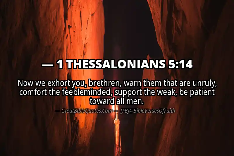 1 THESSALONIANS 5:14 Verse