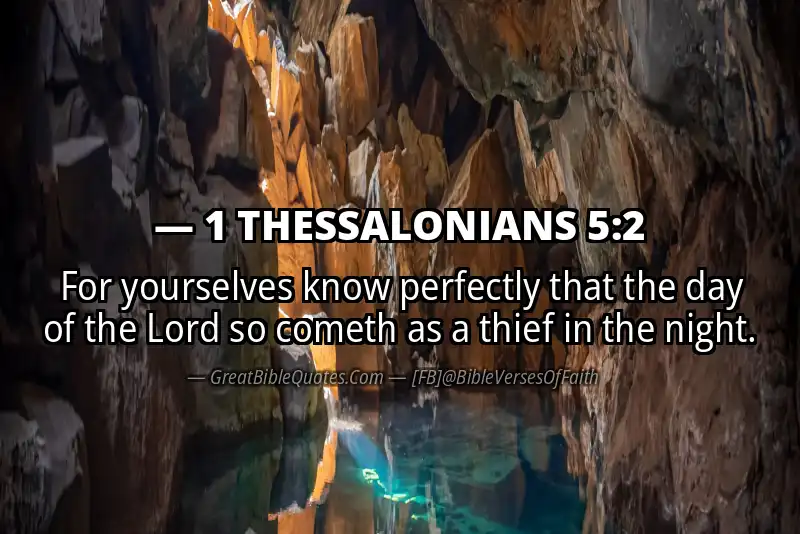 Bible verse: 1 THESSALONIANS 5:2 Image