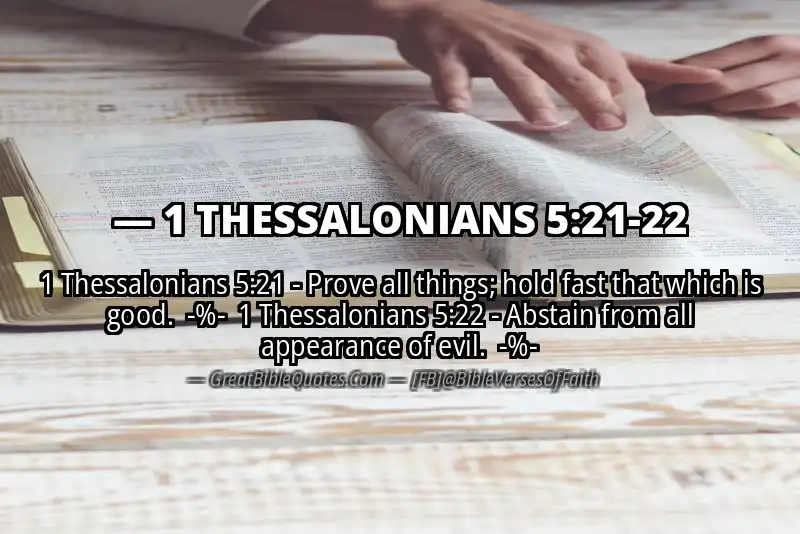 Image for 1 THESSALONIANS 5:21-22 Bible verse