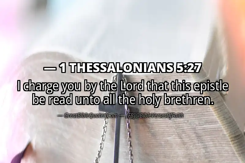1 THESSALONIANS 5:27 Verse