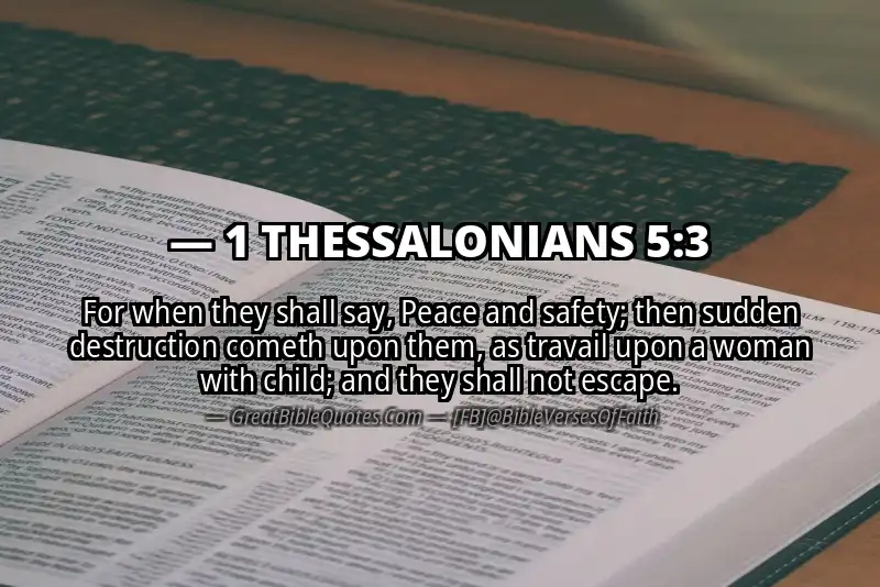 Bible verse: 1 THESSALONIANS 5:3 Image