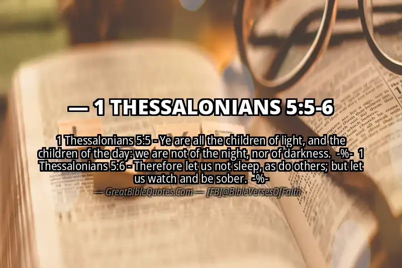 Image for 1 THESSALONIANS 5:5-6 Bible verse