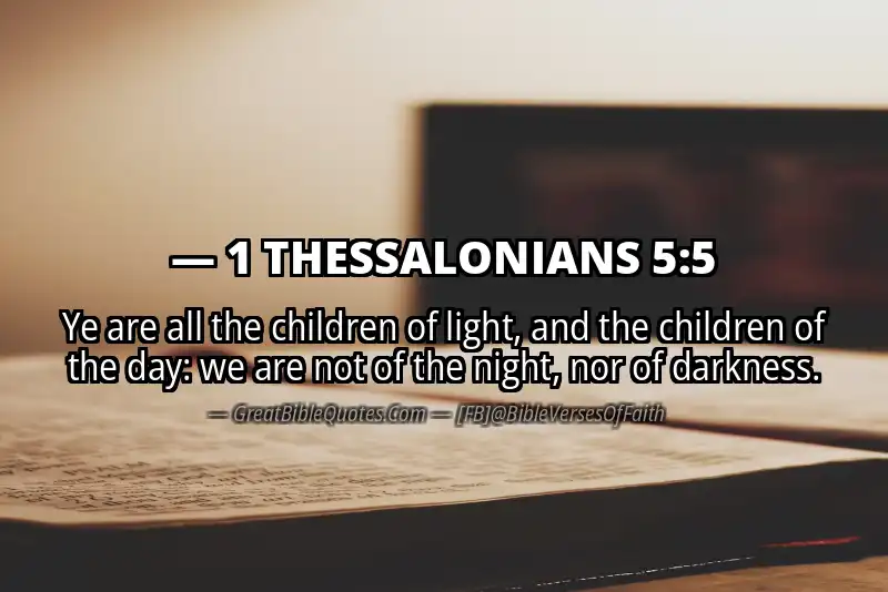 Image for 1 THESSALONIANS 5:5 Bible verse