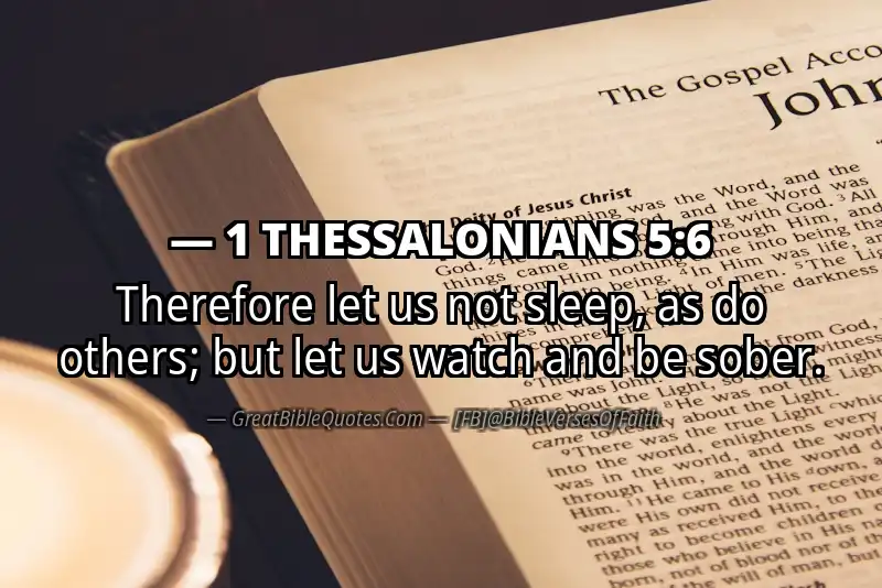 1 THESSALONIANS 5:6 Verse