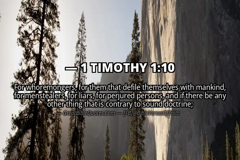 1 TIMOTHY 1:10 Verse