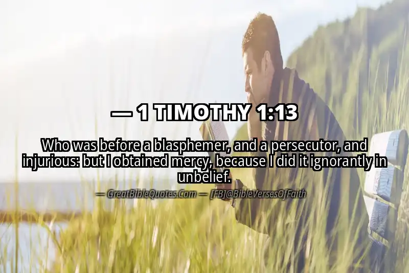 Bible verse: 1 TIMOTHY 1:13 Image