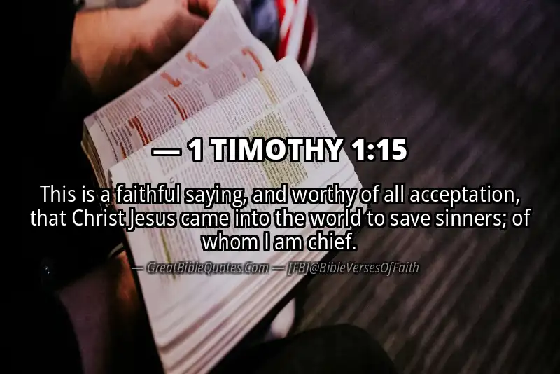 Bible verse: 1 TIMOTHY 1:15 Image
