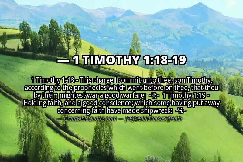 Image for 1 TIMOTHY 1:18-19 Bible verse