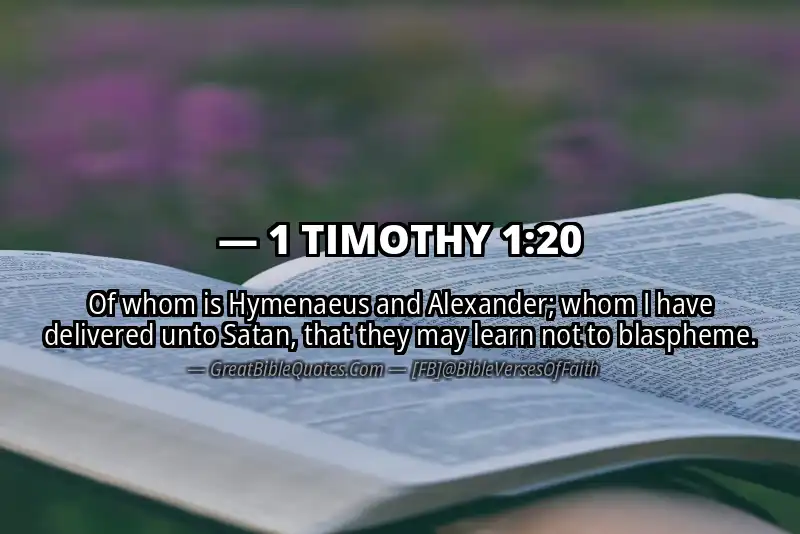 Bible verse: 1 TIMOTHY 1:20 Image