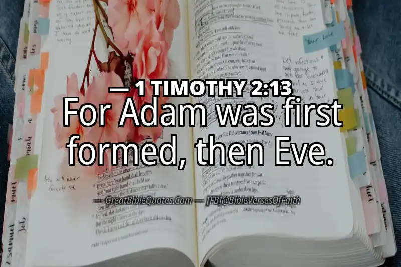 Bible verse: 1 TIMOTHY 2:13 Image