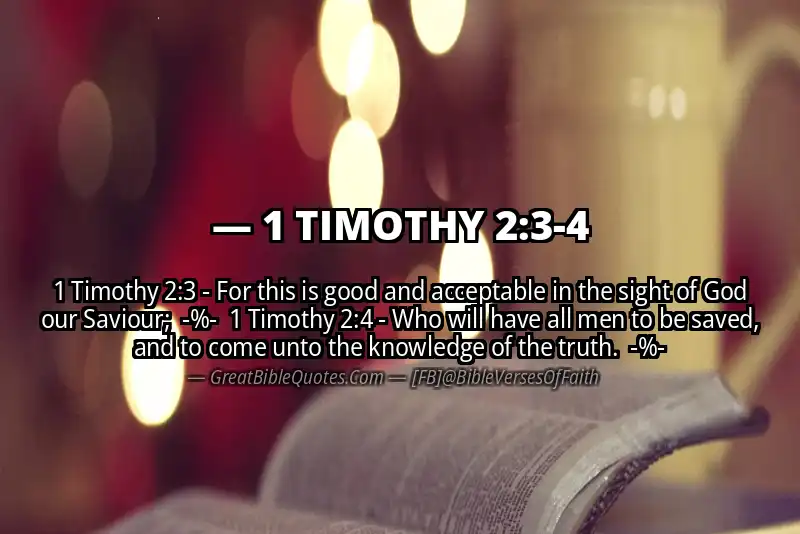 Image for 1 TIMOTHY 2:3-4 Bible verse